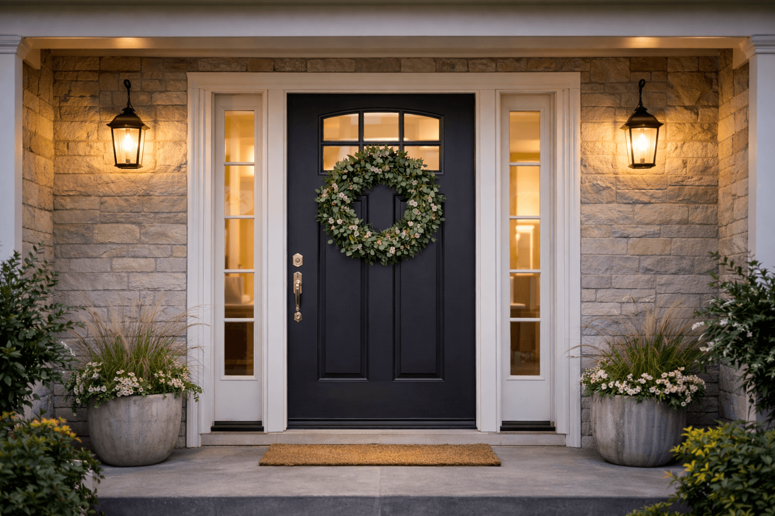 Elegant front door symbolizing the journey from pre-approval to keys